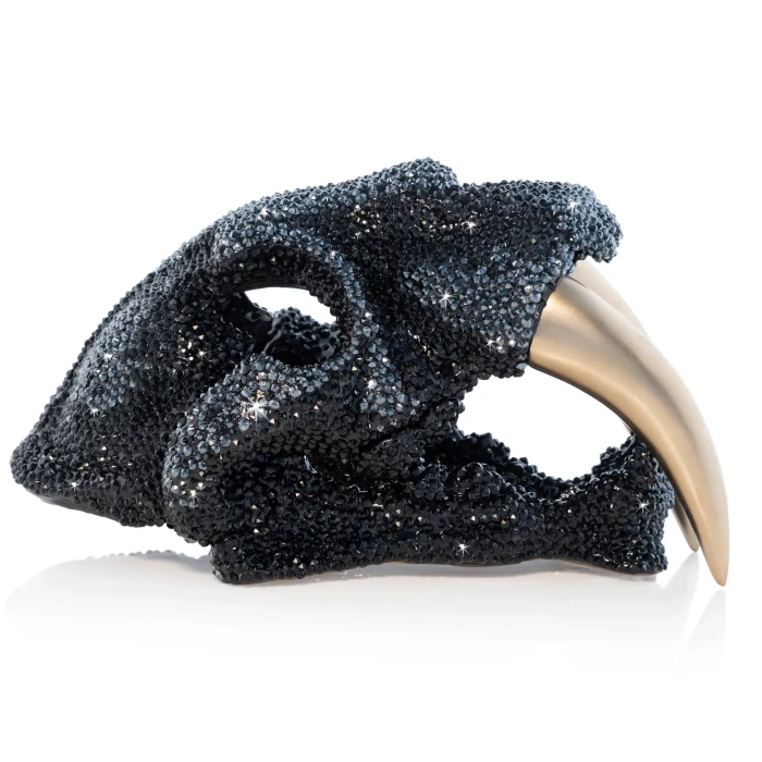 Jay Strongwater Wynter Luxe Saber-Toothed Tiger Skull