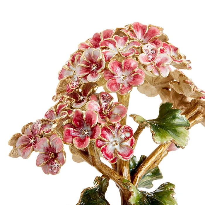 Jay Strongwater Thea Geranium Flower Objet