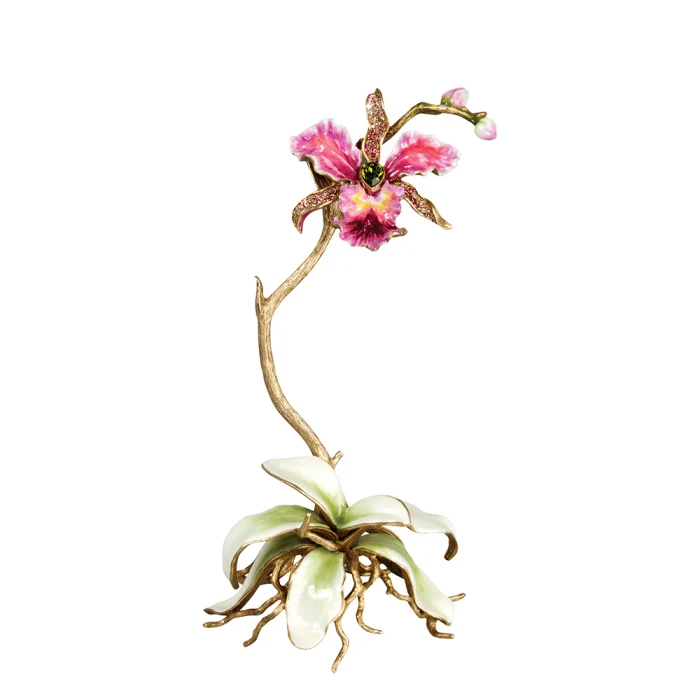 Jay Strongwater Marietta Orchid Objet - Flora