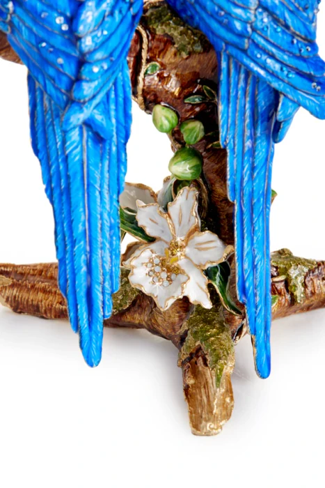 Jay Strongwater Julie and Blaze Macaws on Branch Figurine