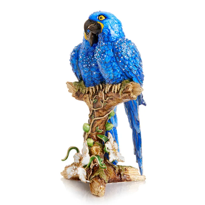 Jay Strongwater Julie and Blaze Macaws on Branch Figurine
