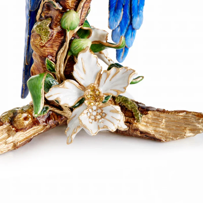 Jay Strongwater Julie and Blaze Macaws on Branch Figurine