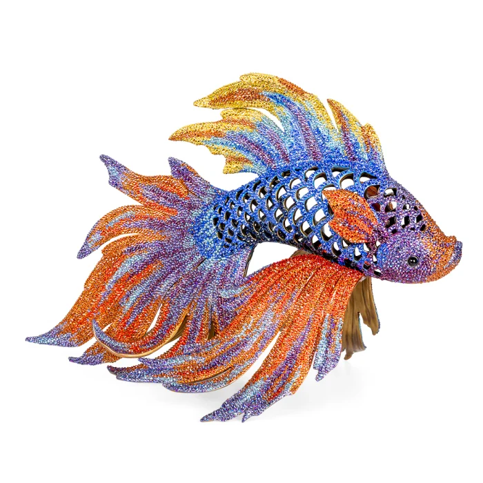Jay Strongwater Namoko Fighting Fish Figurine - Overstoned