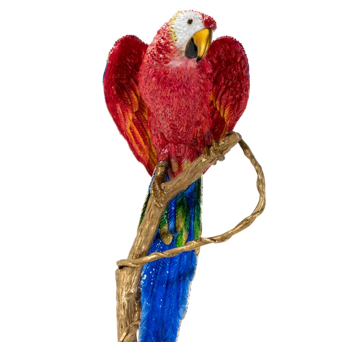 Jay Strongwater Skylar Red Macaw Figurine