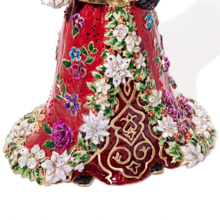 Jay Strongwater Floral Santa Claus Figurine - Jewel