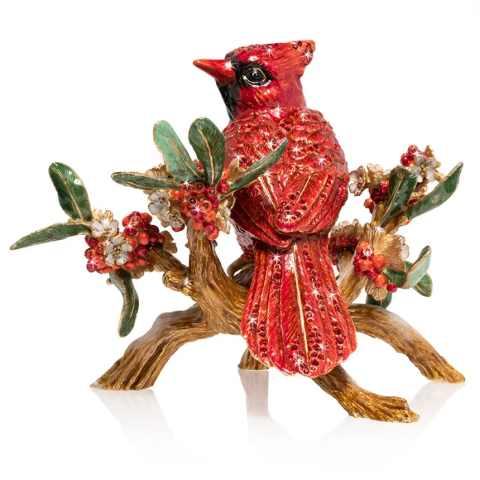 Jay Strongwater Red Cardinal on Branch Figurine