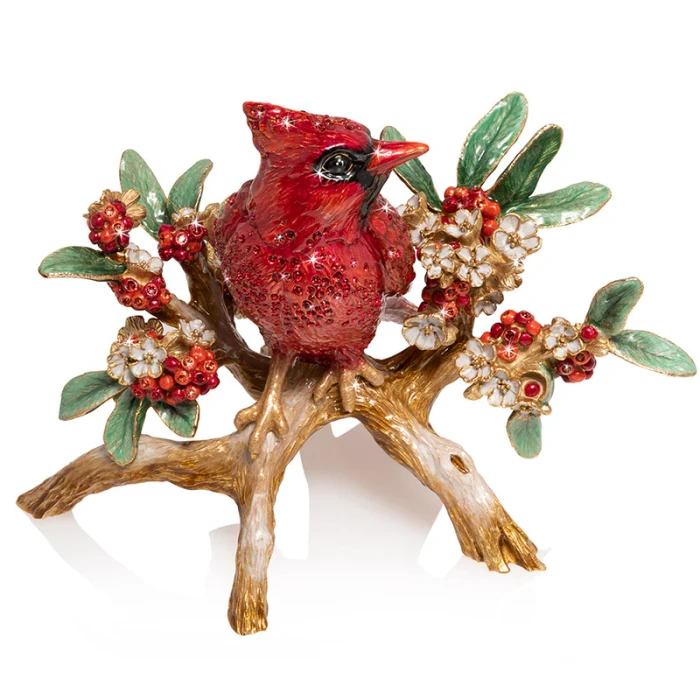Jay Strongwater Red Cardinal on Branch Figurine