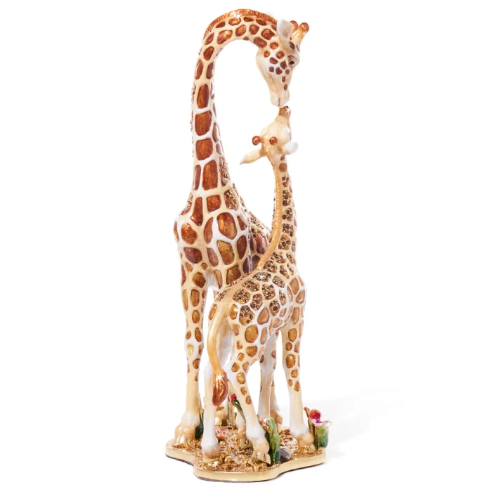 Jay Strongwater Mother and Baby Giraffe Objet