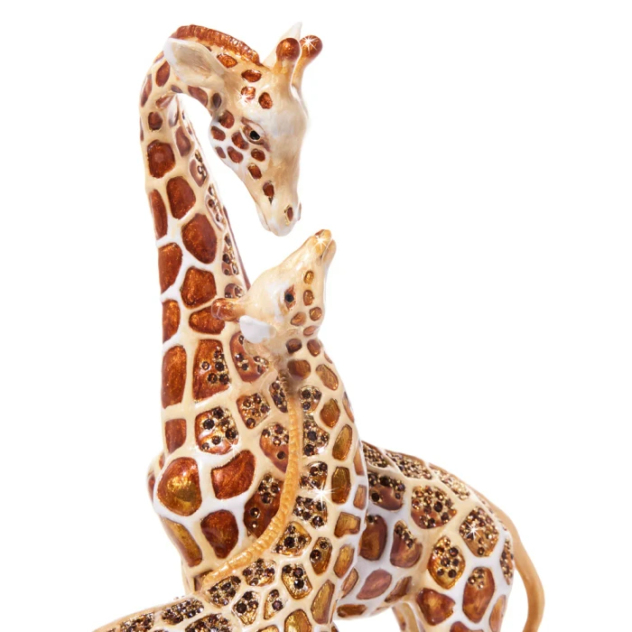 Jay Strongwater Mother and Baby Giraffe Objet
