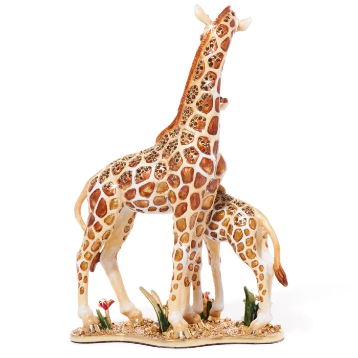 Jay Strongwater Mother and Baby Giraffe Objet