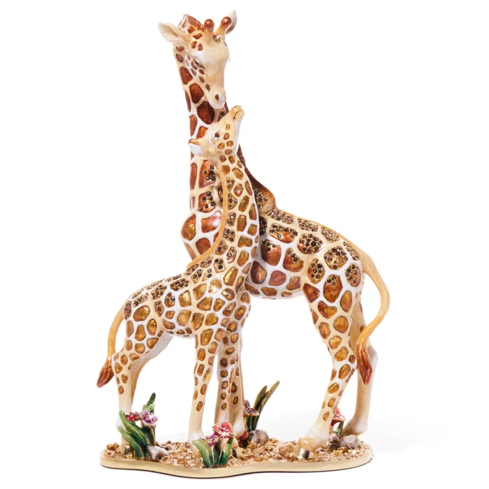 Jay Strongwater Mother and Baby Giraffe Objet