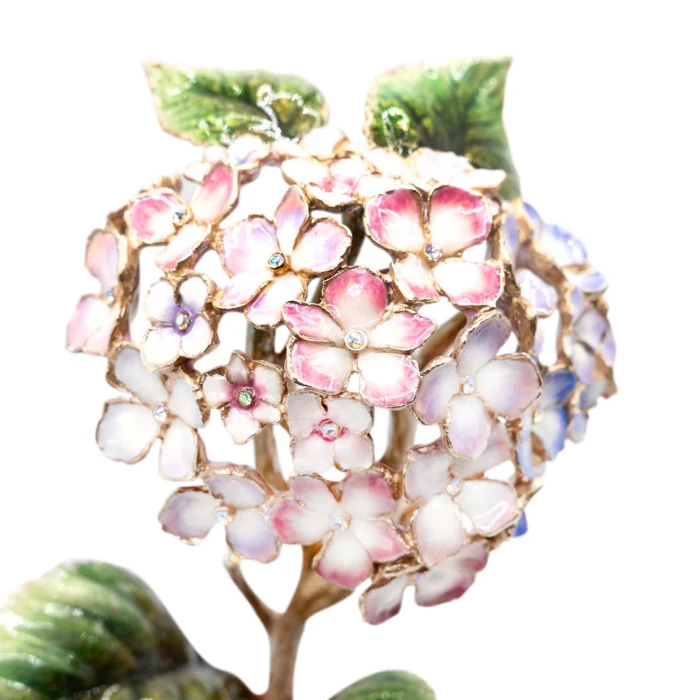 Jay Strongwater Nori Hydrangea Objet in Pink