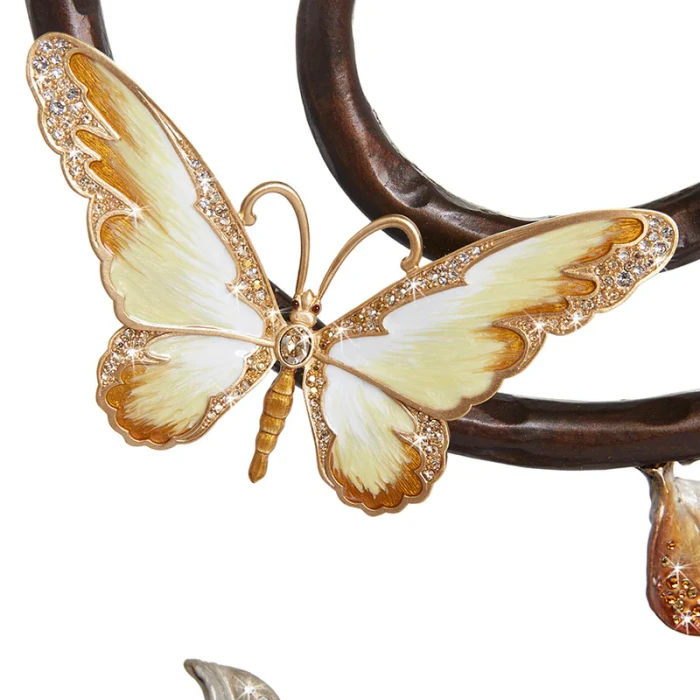 Jay Strongwater Vincente Fireplace Screen - Gold & White