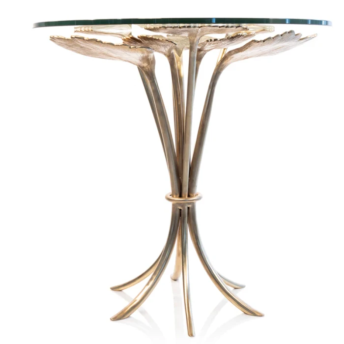 Jay Strongwater Lola Ginkgo Leaf Table
