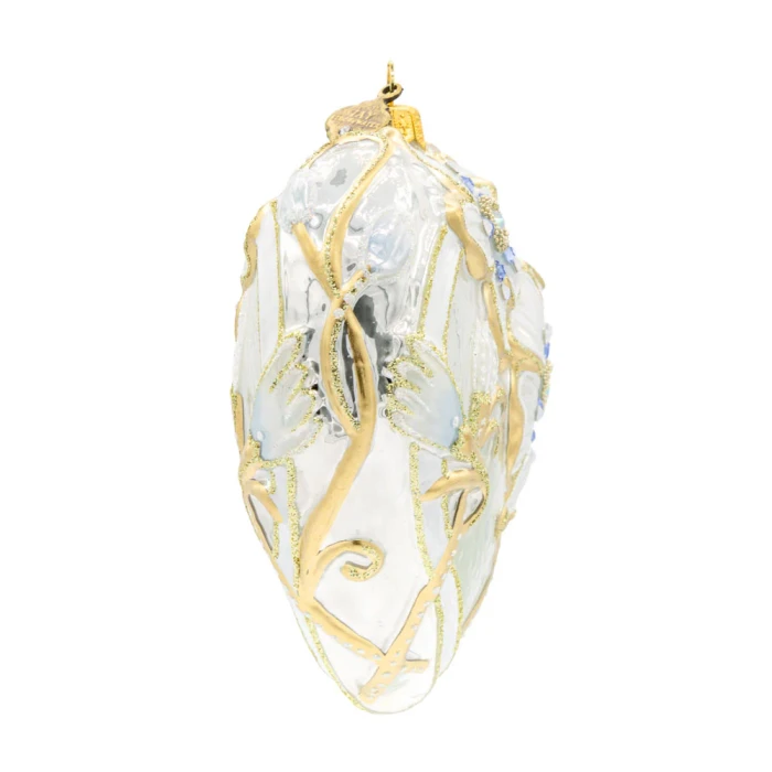 Jay Strongwater Floral Opal Heart Ornament