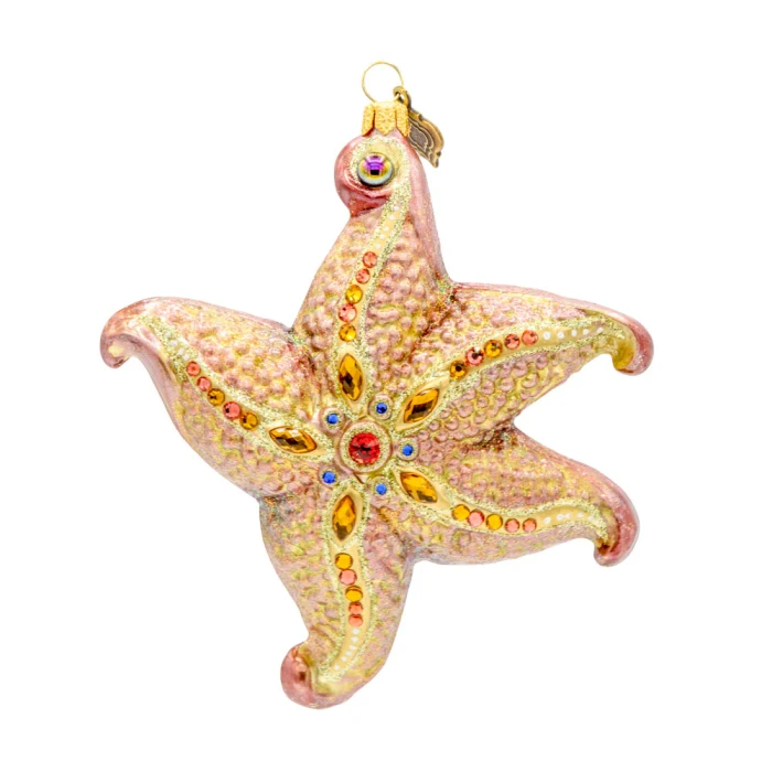 Jay Strongwater Coastal Starfish Glass Ornament
