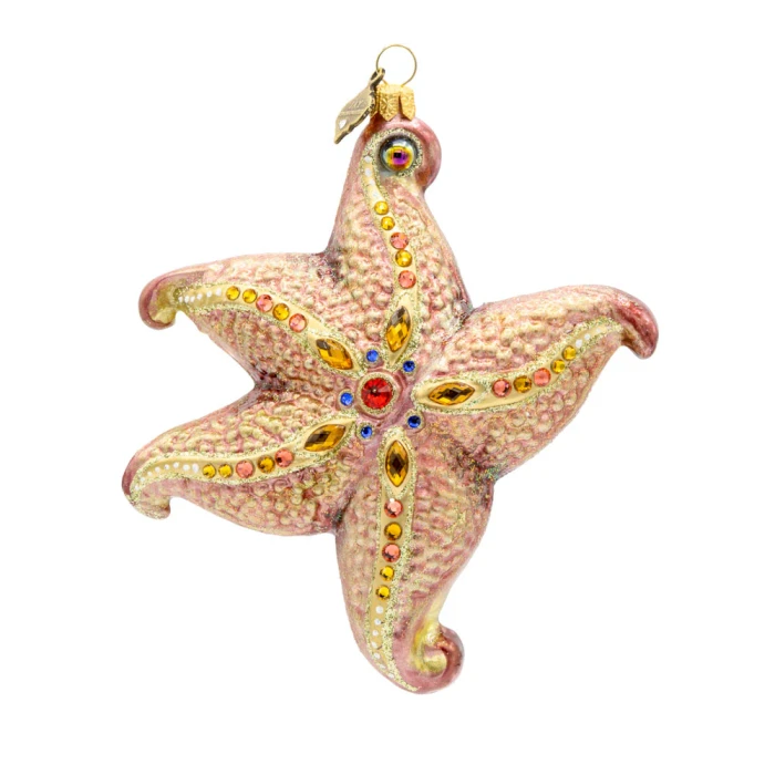 Jay Strongwater Coastal Starfish Glass Ornament