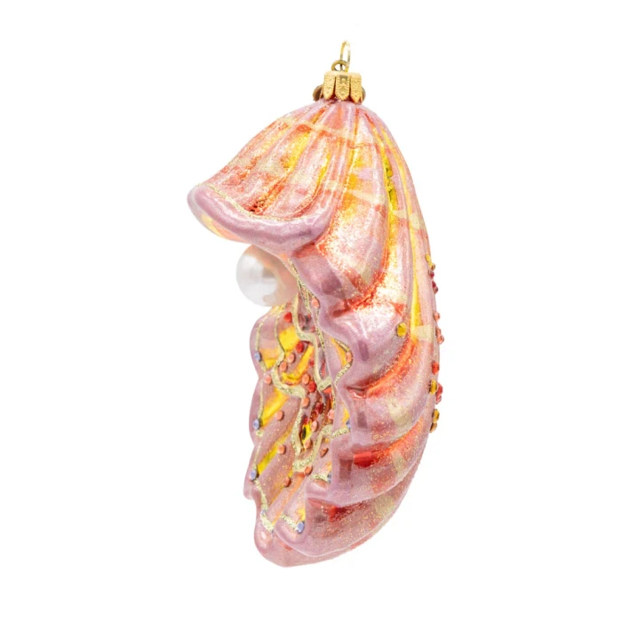 Jay Strongwater Coastal Shell Glass Ornament