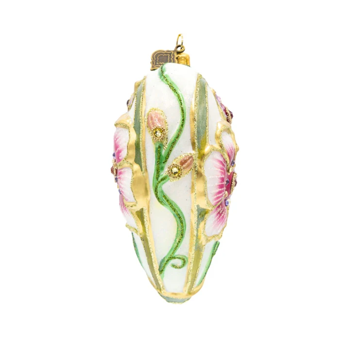Jay Strongwater Floral Heart Glass Ornament