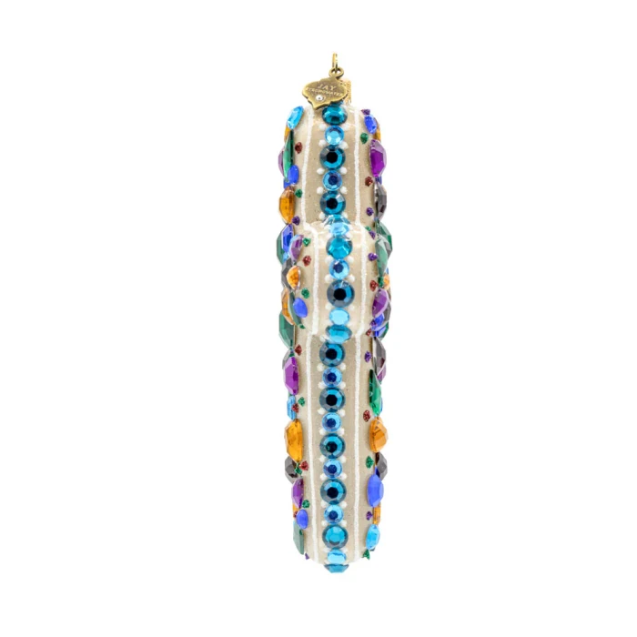 Jay Strongwater Bejeweled Cross Glass Ornament