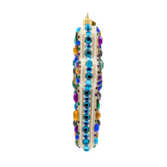 Jay Strongwater Bejeweled Cross Glass Ornament