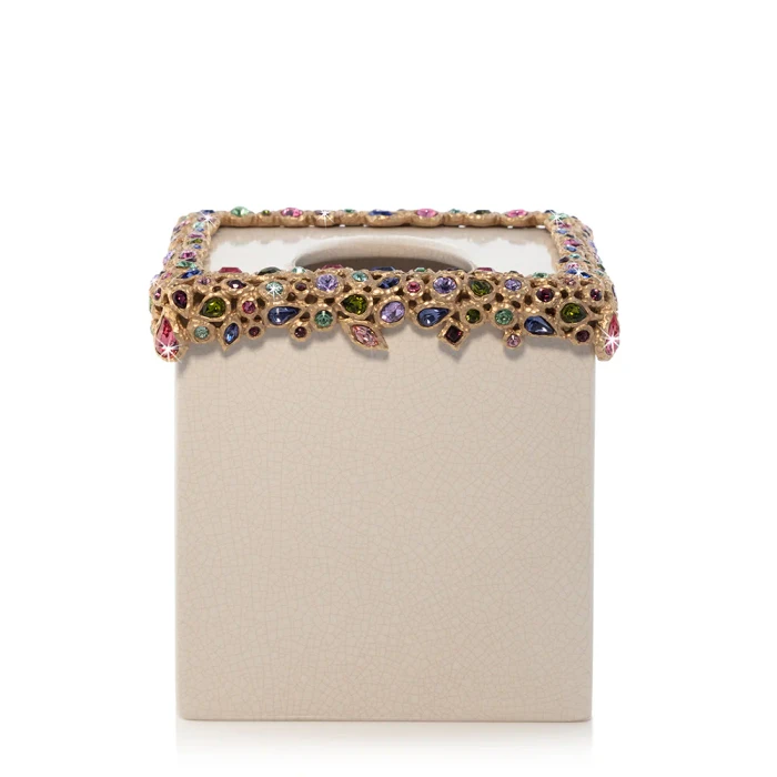 Jay Strongwater Emerson Bejeweled Tissue Box - Bouquet