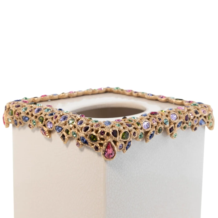 Jay Strongwater Emerson Bejeweled Tissue Box - Bouquet