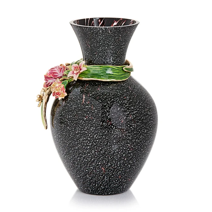 Jay Strongwater Lilia Tulip 9" Vase - Night Bloom