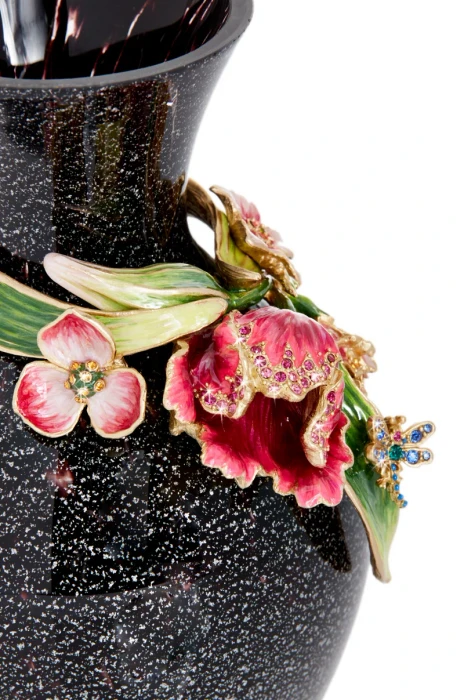 Jay Strongwater Lilia Tulip 9" Vase - Night Bloom