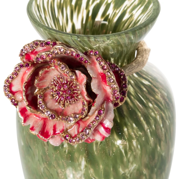 Jay Strongwater Hadleigh Peony 8" Vase