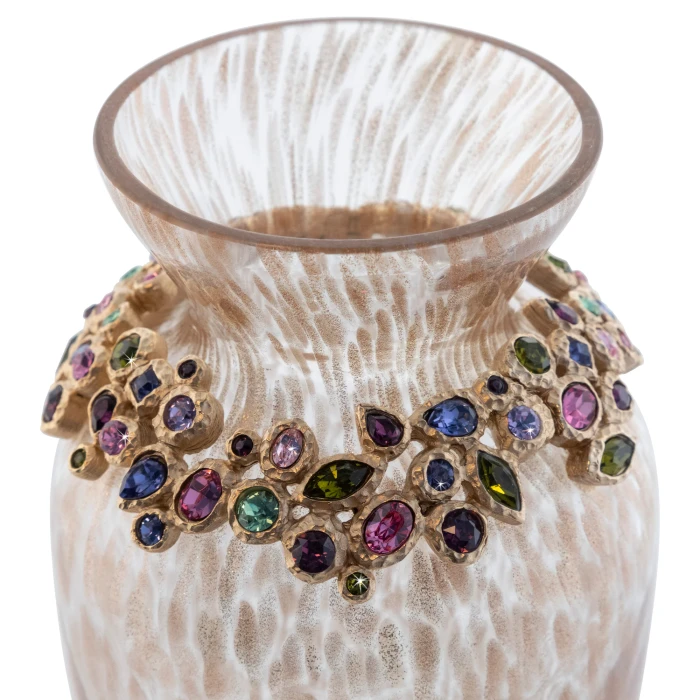 Jay Strongwater Norah Bejeweled 8" Vase - Bouquet