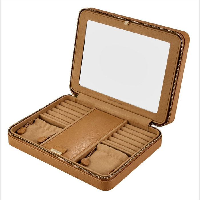 WOLF - Lauren Large Zip Case in Caramel