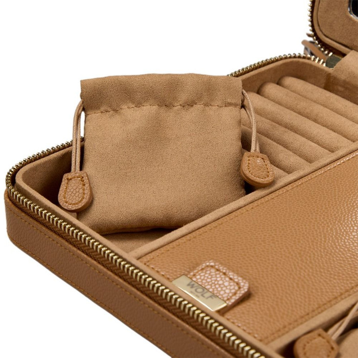 WOLF - Lauren Large Zip Case in Caramel