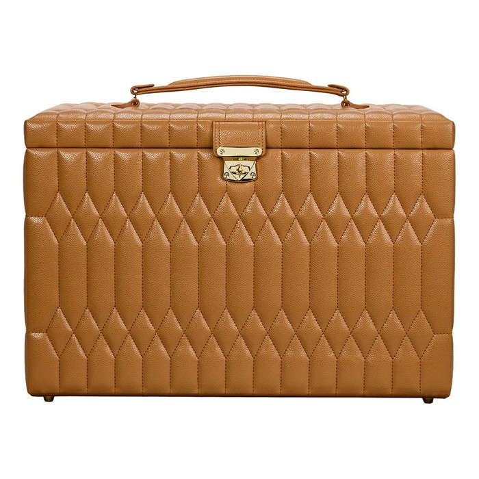 WOLF - Lauren Extra Large Jewelry Box in Caramel