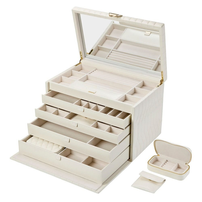 WOLF - Lauren Extra Large Jewelry Box in Ivory