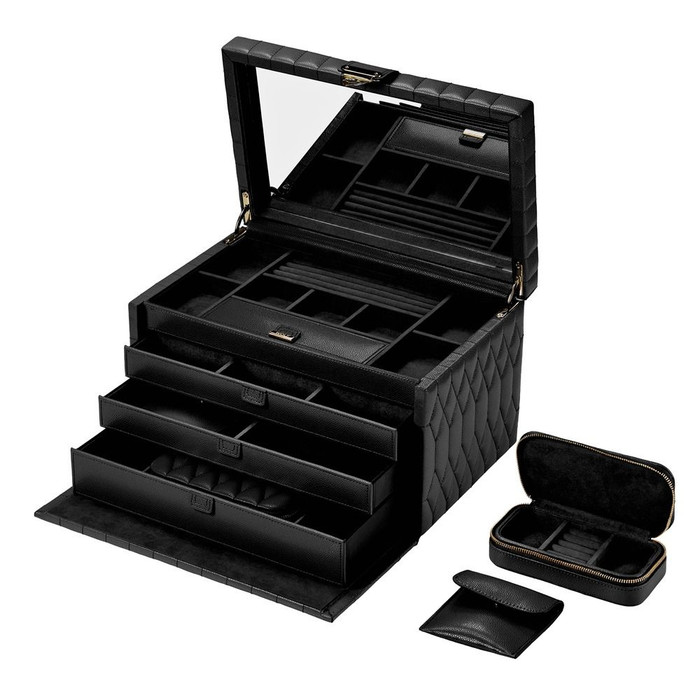 WOLF - Lauren Large Jewelry Box in Black