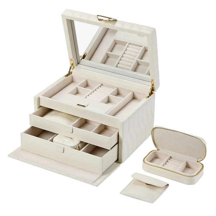 WOLF - Lauren Medium Jewelry Box in Ivory