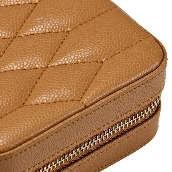 WOLF - Lauren Zip Travel Case in Caramel