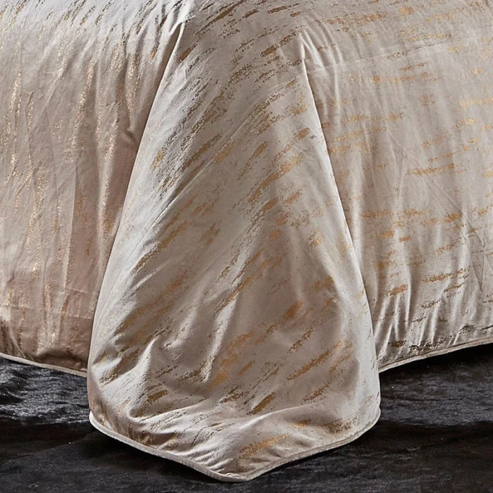 Cloud9 Design Arian Ivory Velvet Duvet Cover