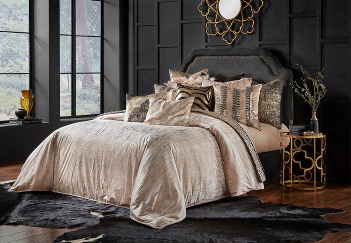 Cloud9 Design Arian Ivory Velvet Duvet Cover
