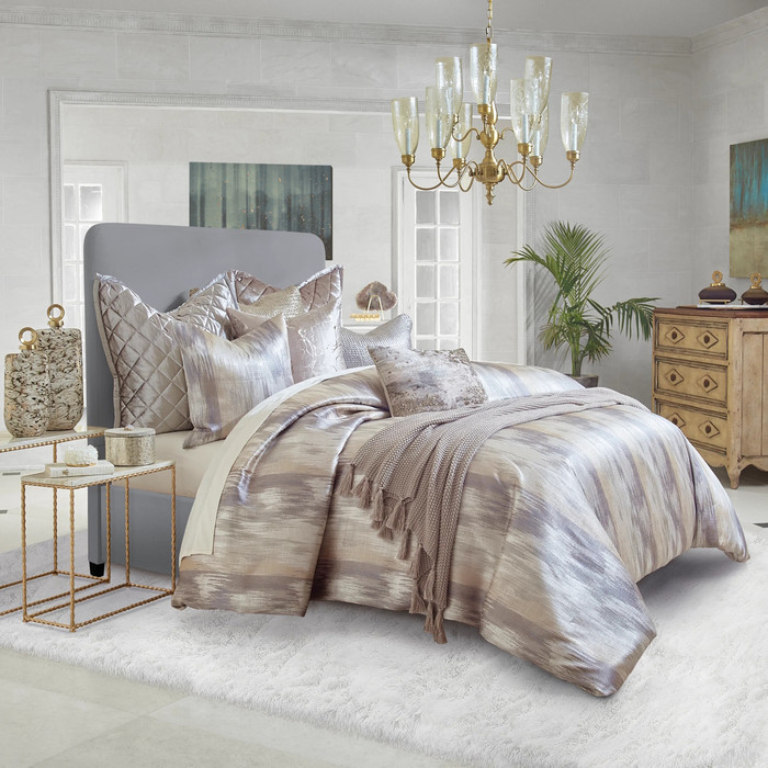 Cloud9 Design Opal Grey and Gold Duvet Set