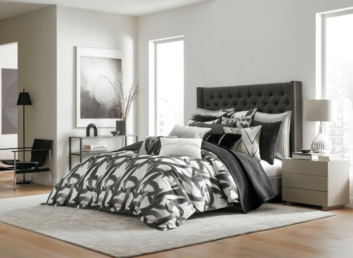 Cloud9 Design Ziya Black Brushstroke Duvet Cover