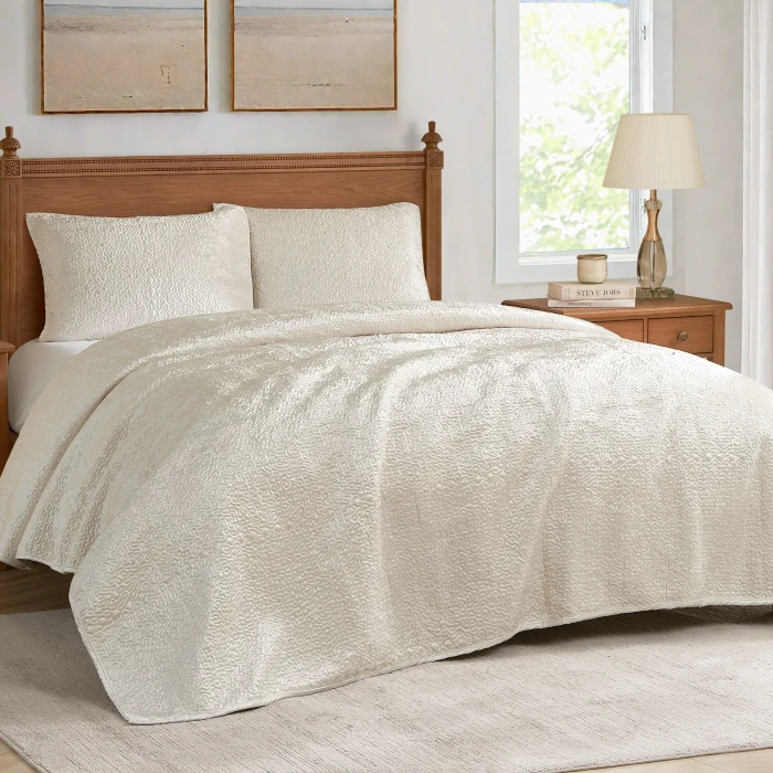 Cloud9 Design Sayra Light Beige Quilt Set