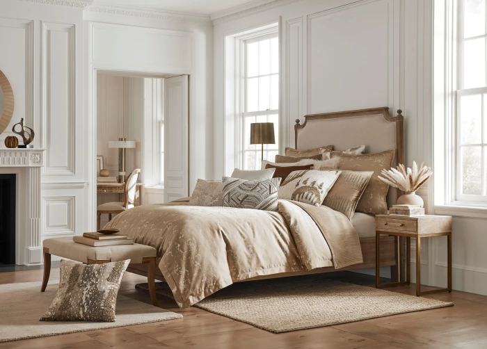 Cloud9 Design Milan Beige Gold Duvet Cover