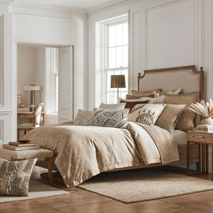 Cloud9 Design Milan Beige Gold Duvet Cover