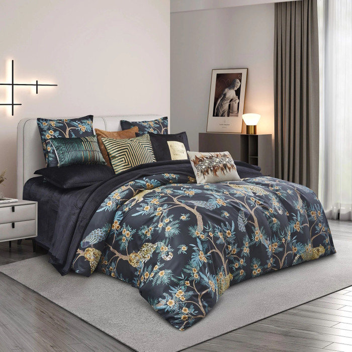 Cloud9 Design Borneo Black Jungle Duvet Cover