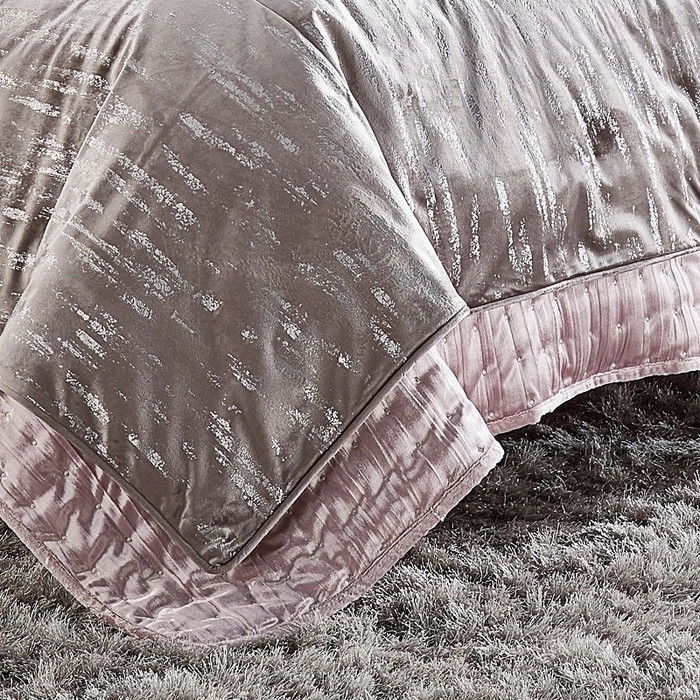 Cloud9 Design Zilar Grey Velvet Duvet Cover