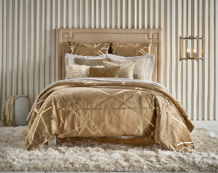 Cloud9 Design Rica Stone Gold Velvet Duvet Cover