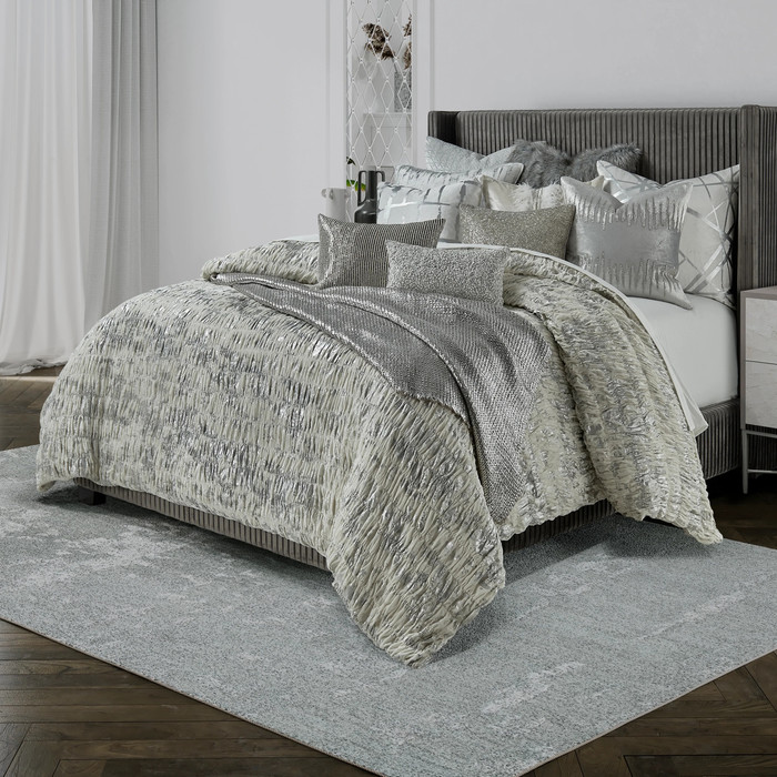 Cloud9 Design Ella Ivory Silver Duvet Cover