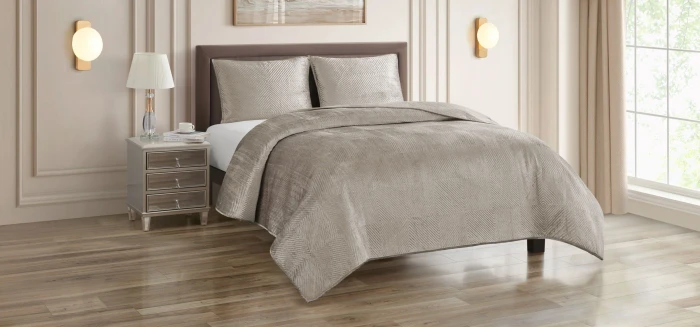 Cloud9 Design Tivoli Beige Quilt Set